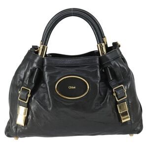 Chloe Victoria Leather Black Leather Handbag